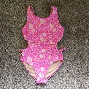 Kids J Crew CrewCuts Pink Floral Swimsuit